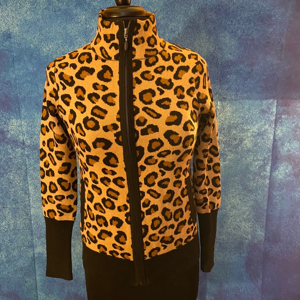 Rachel Zoe Leopard cardigan size XS